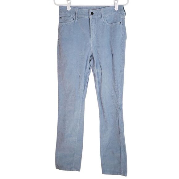 NYDJ Powder Blue Corduroy Stretch Mini Boot Cut Pants Size 4 - Picture 17 of 17
